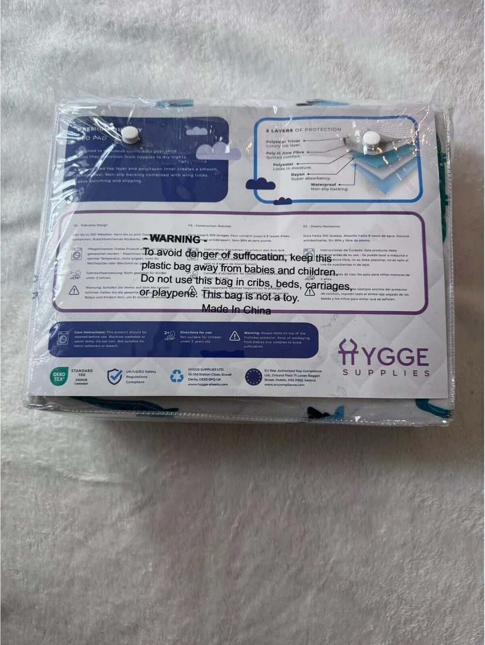 Hygge Sheets Potty Training Bed Pads 100% Waterproof Bed Wetting Sheets New